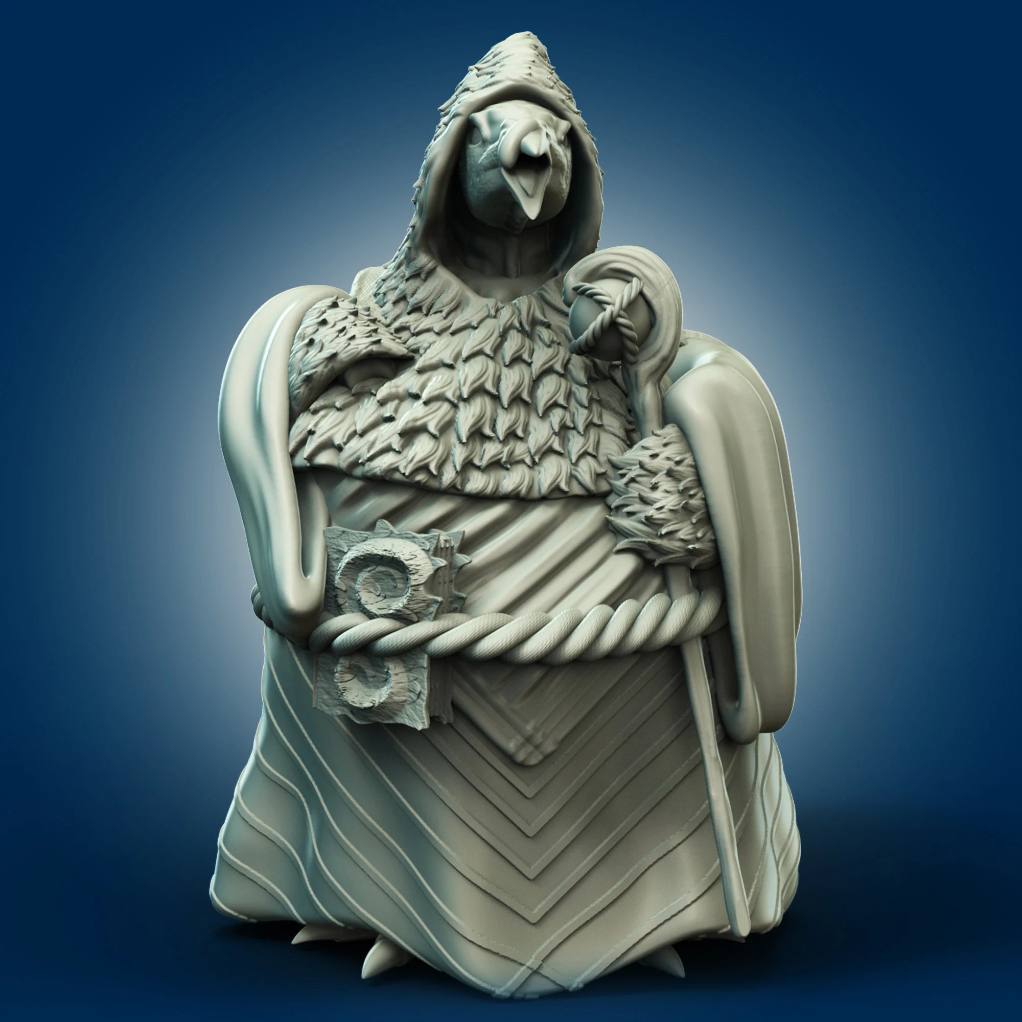 Wizard Turkey Animal Planter - 3D Printable Ready STL File for 3D Printing